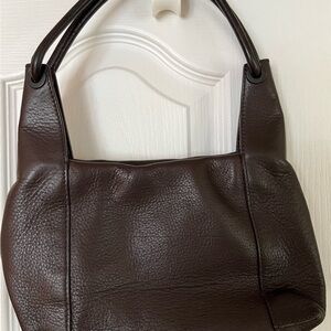 Gucci Chocolate Leather Shoulder Bag with Gucci Dust Bag